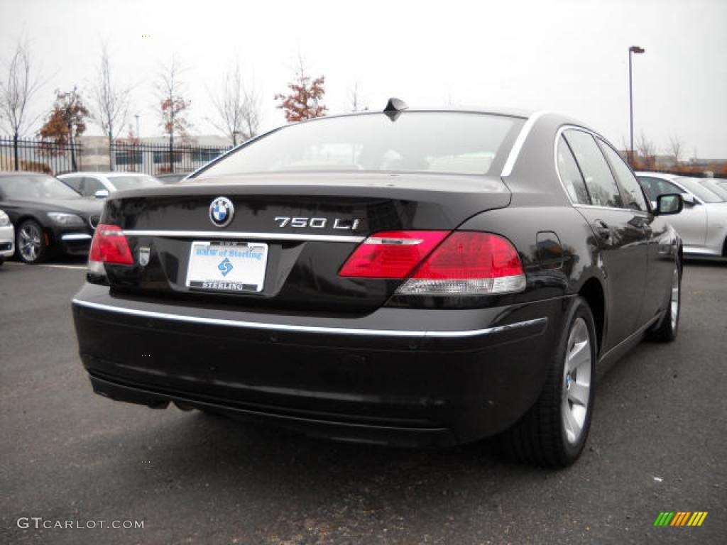 2006 7 Series 750Li Sedan - Jet Black / Dark Beige/Beige III photo #5