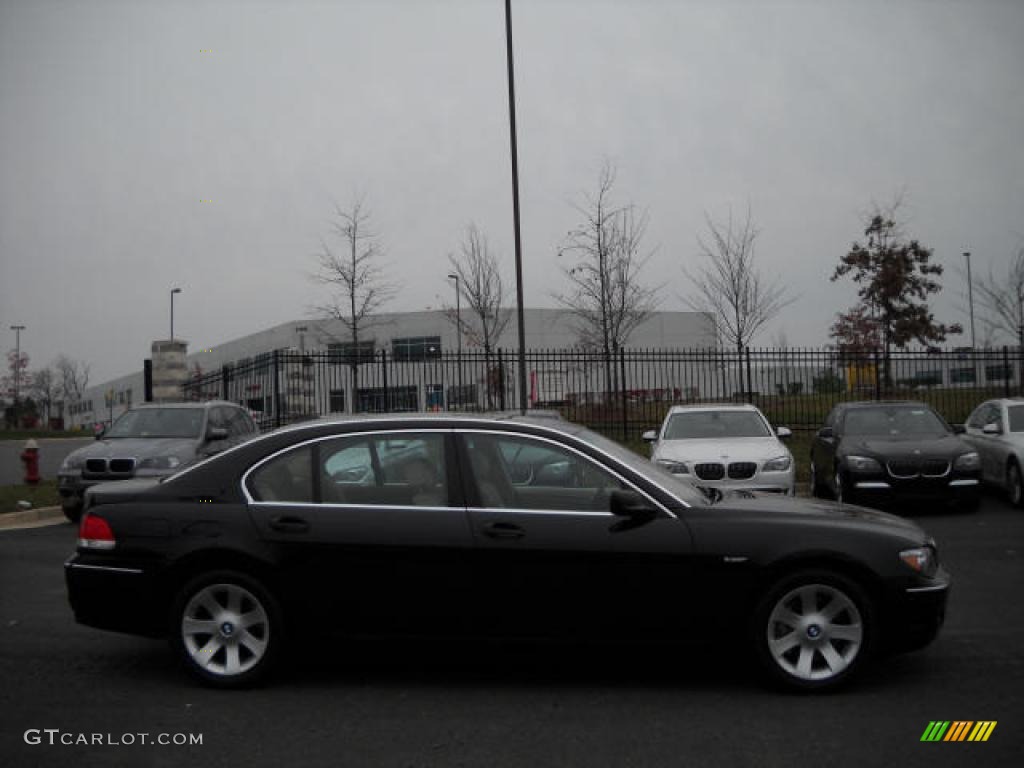 2006 7 Series 750Li Sedan - Jet Black / Dark Beige/Beige III photo #6