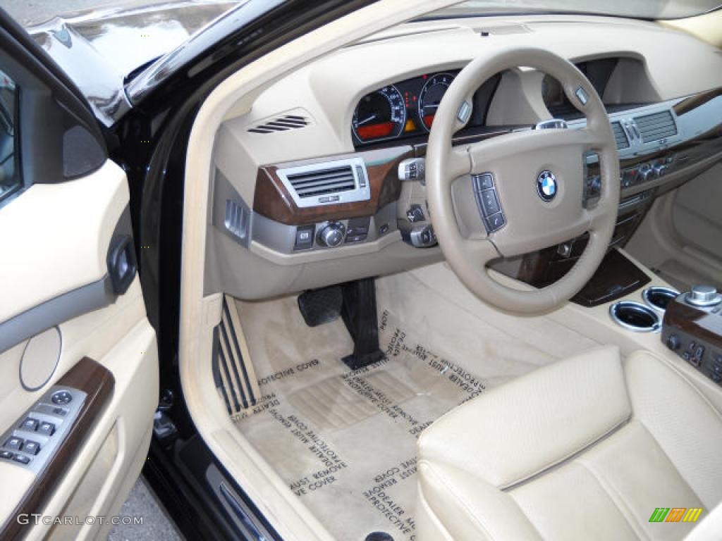 2006 7 Series 750Li Sedan - Jet Black / Dark Beige/Beige III photo #9