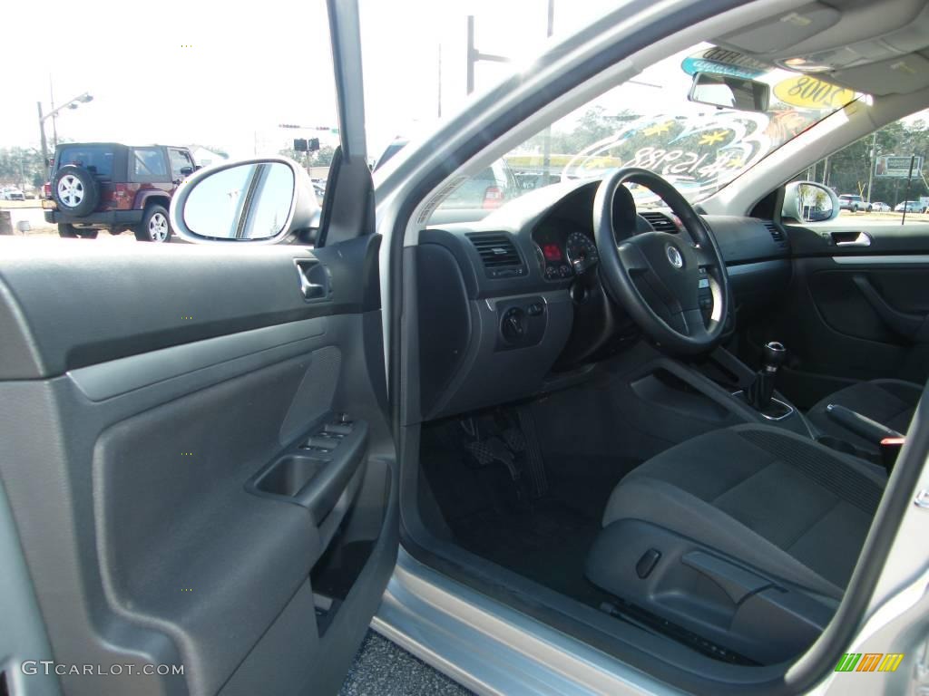 2008 Jetta S Sedan - Reflex Silver Metallic / Anthracite Black photo #13