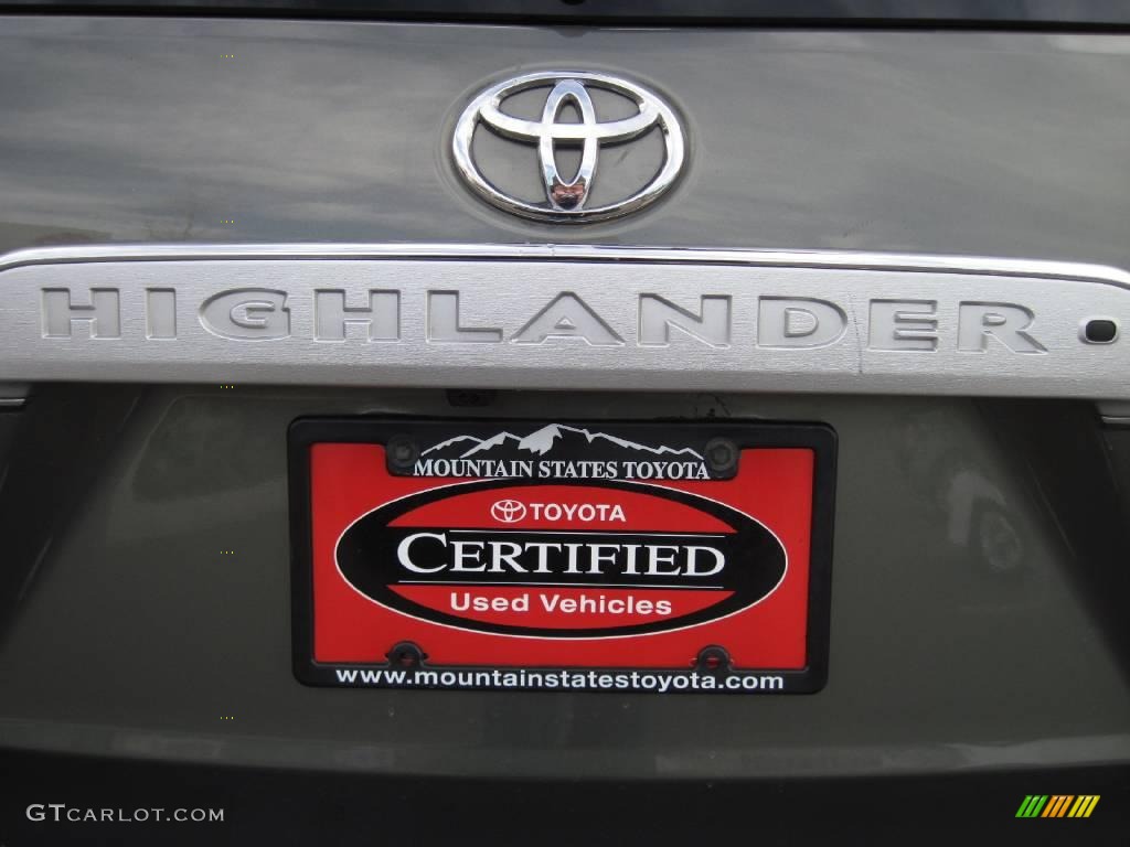 2008 Highlander Limited 4WD - Magnetic Gray Metallic / Ash Gray photo #25