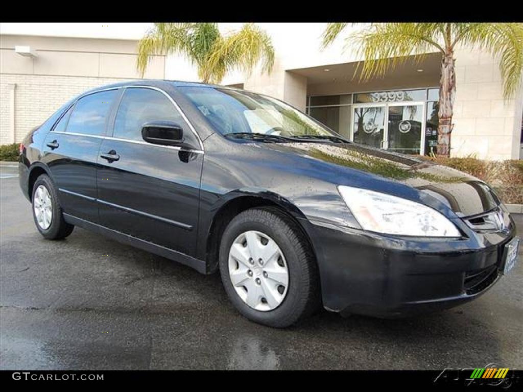 2003 Accord LX Sedan - Nighthawk Black Pearl / Ivory photo #77