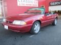 Electric Red Metallic 1993 Ford Mustang LX Convertible