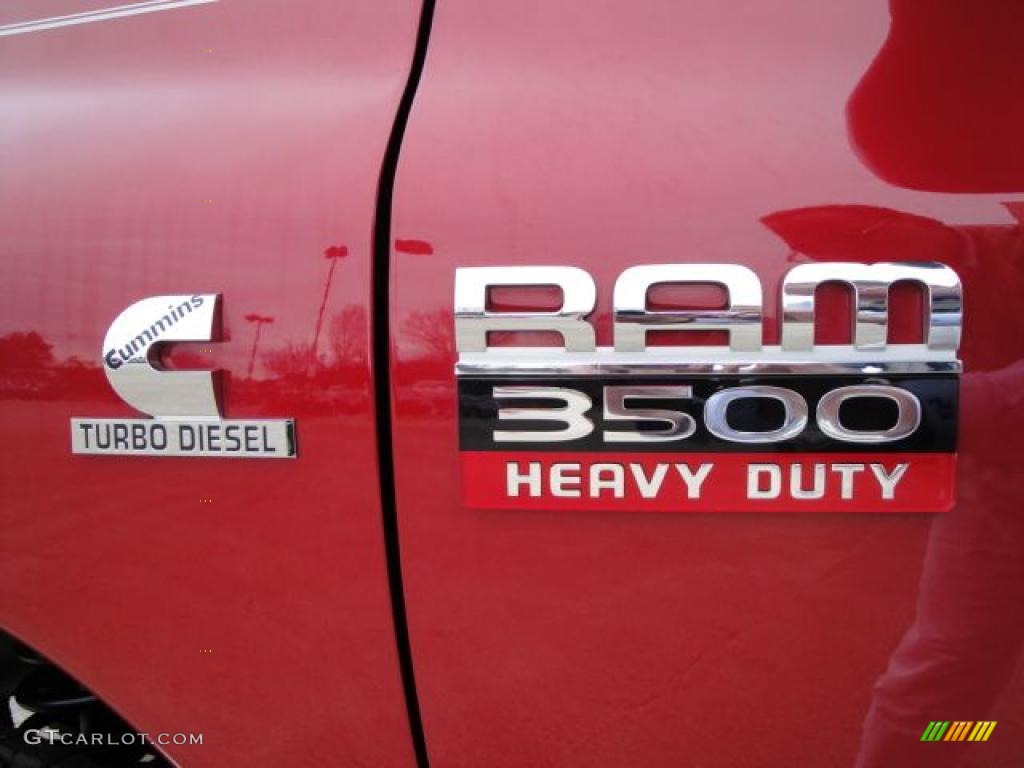 2007 Ram 3500 SLT Quad Cab 4x4 Dually - Inferno Red Crystal Pearl / Medium Slate Gray photo #9