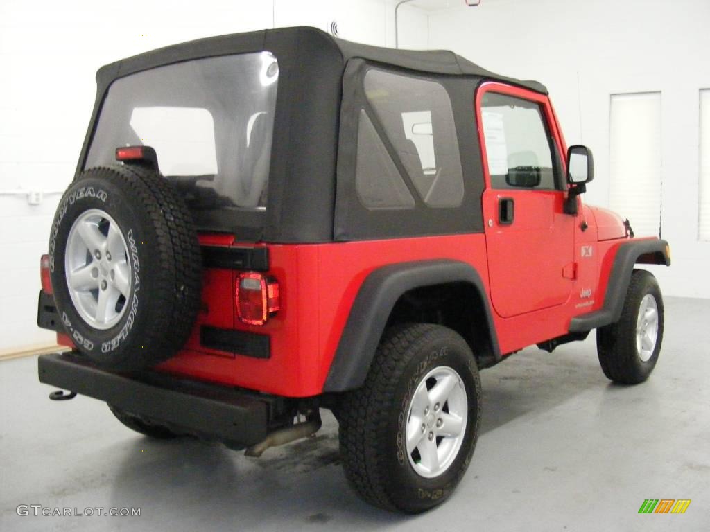 2006 Wrangler X 4x4 - Flame Red / Dark Slate Gray photo #4