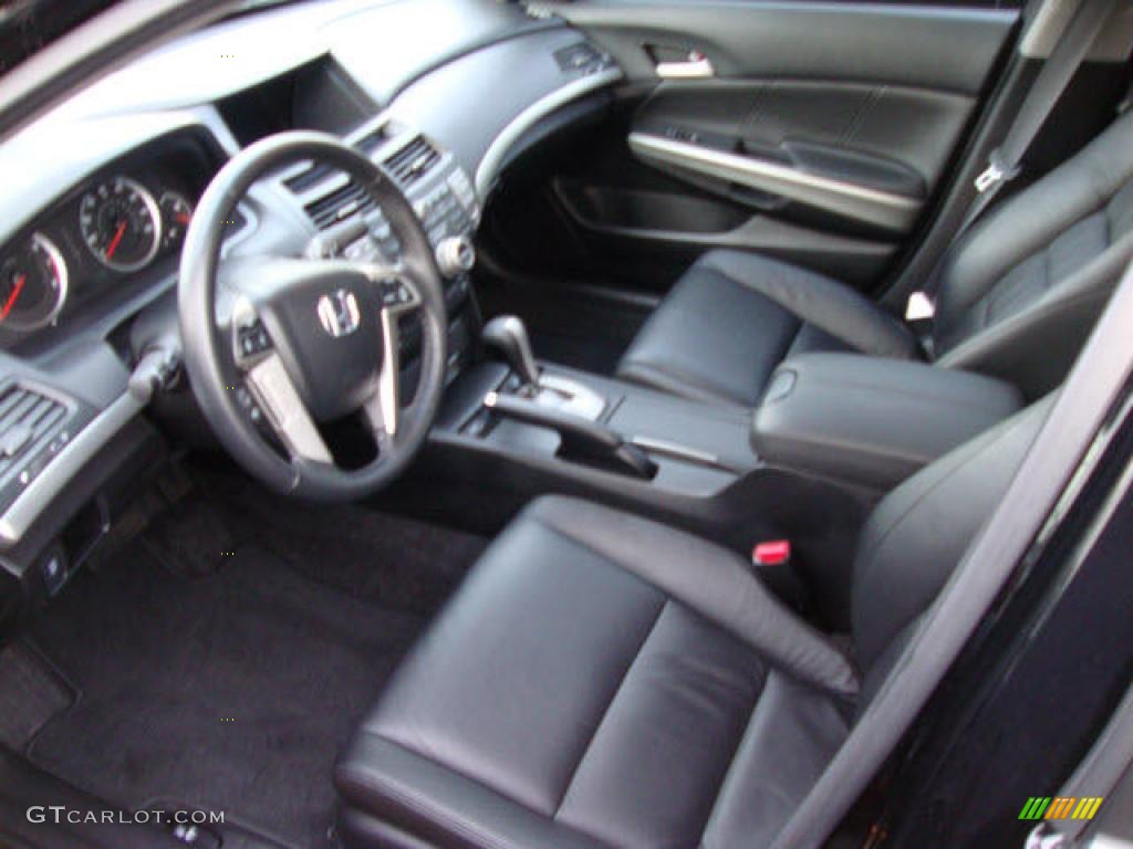 2009 Accord EX-L V6 Sedan - Crystal Black Pearl / Black photo #9