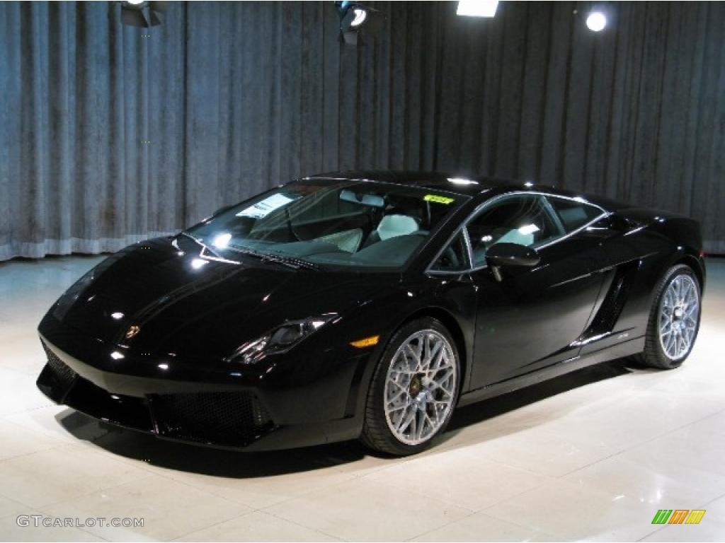 2009 Gallardo LP560-4 Coupe - Nero Noctis (Black) / Black/White photo #1