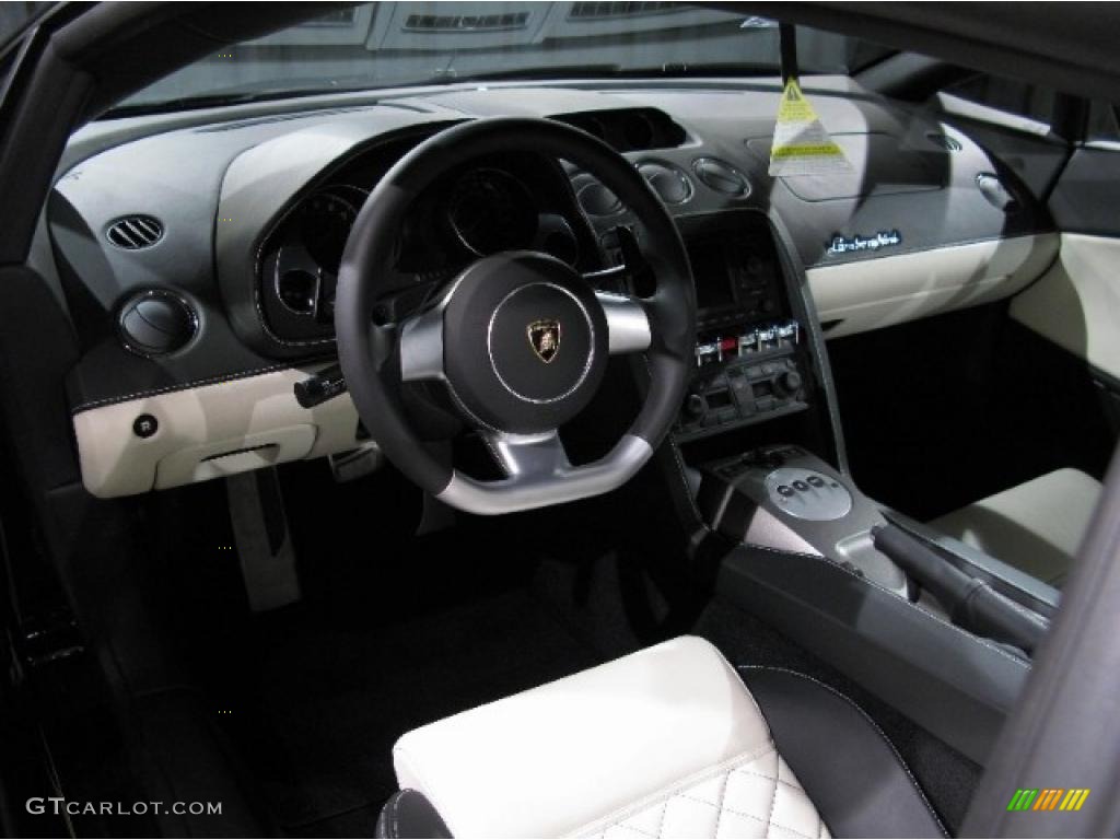 2009 Lamborghini Gallardo LP560-4 Coupe Black/White Dashboard Photo #25464682