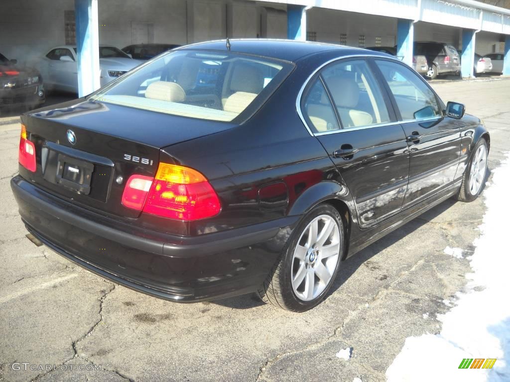 2000 3 Series 328i Sedan - Jet Black / Sand photo #2