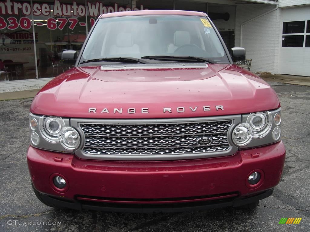 2008 Range Rover V8 HSE - Rimini Red Metallic / Ivory photo #8