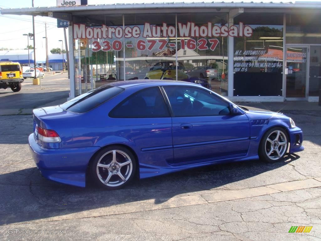 2000 Civic Si Coupe - Electron Blue Pearl / Dark Gray photo #1