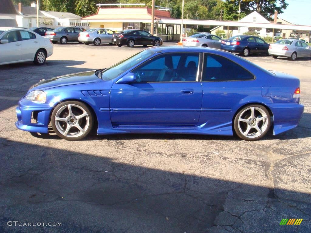 2000 Civic Si Coupe - Electron Blue Pearl / Dark Gray photo #3