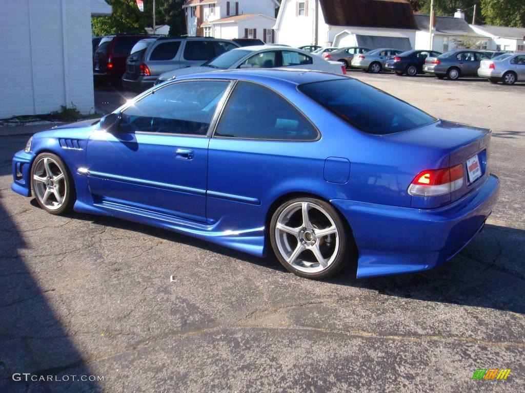 2000 Civic Si Coupe - Electron Blue Pearl / Dark Gray photo #4