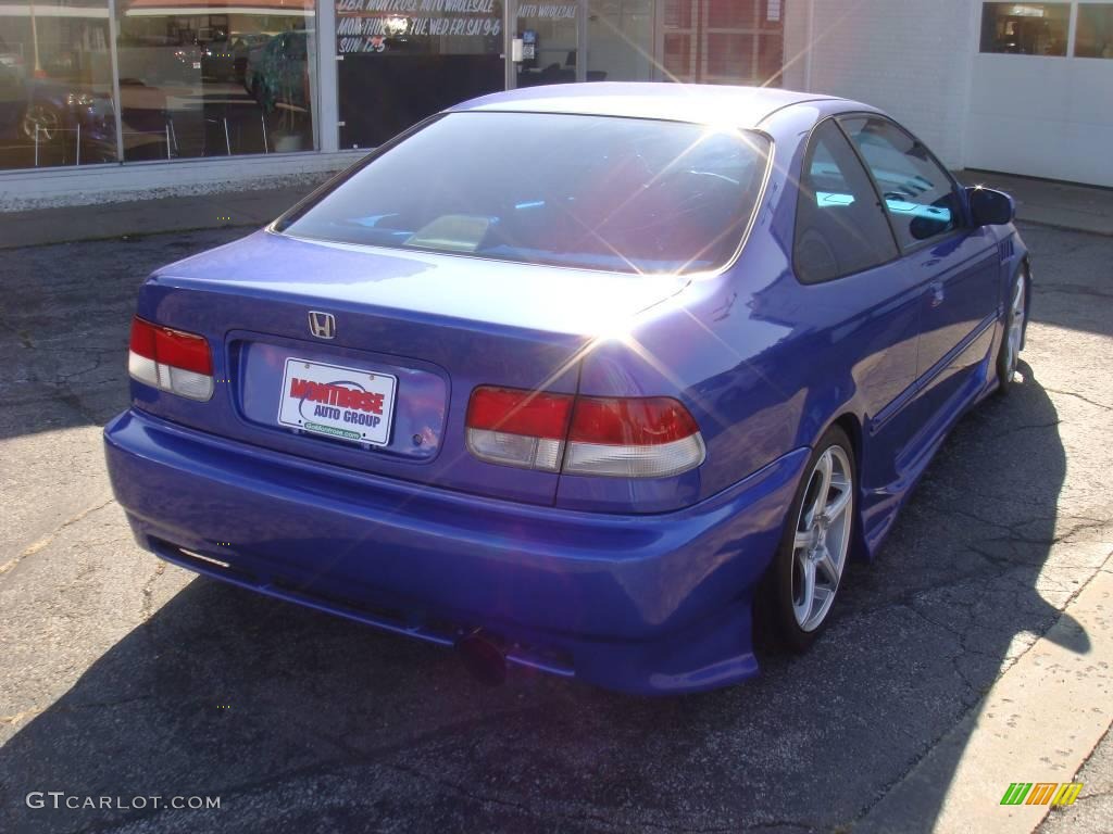 2000 Civic Si Coupe - Electron Blue Pearl / Dark Gray photo #6