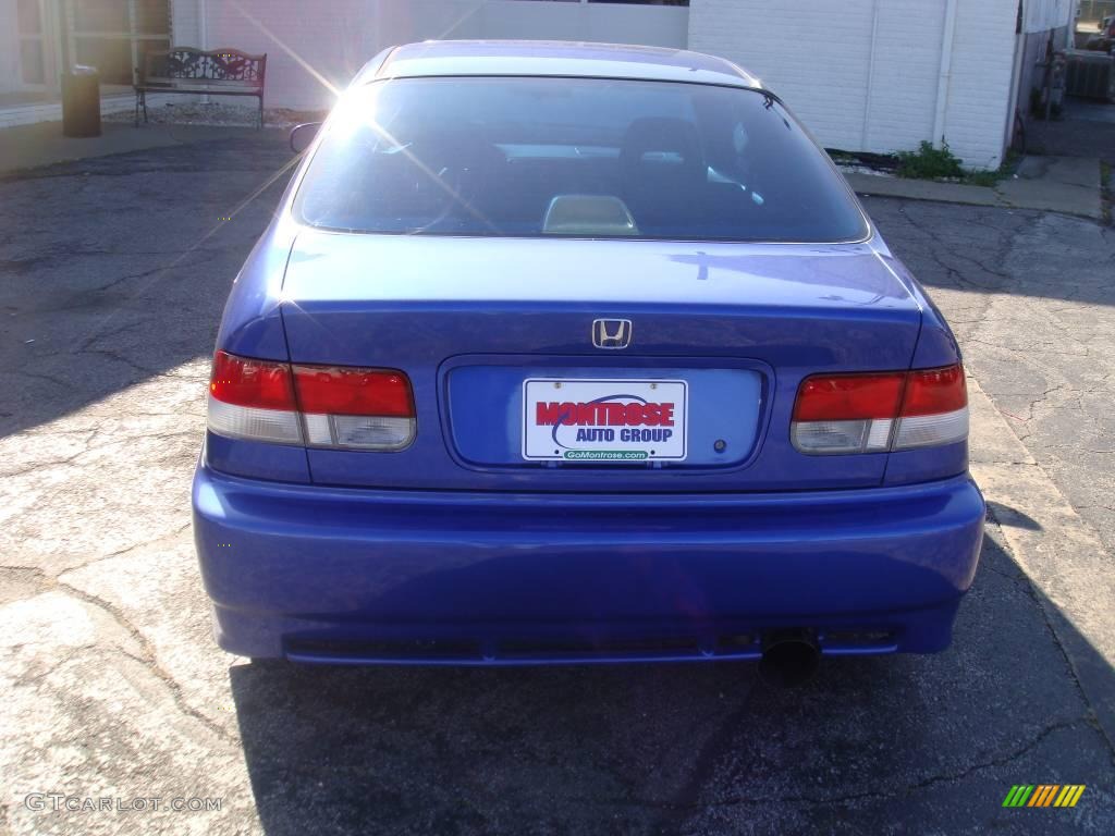 2000 Civic Si Coupe - Electron Blue Pearl / Dark Gray photo #8