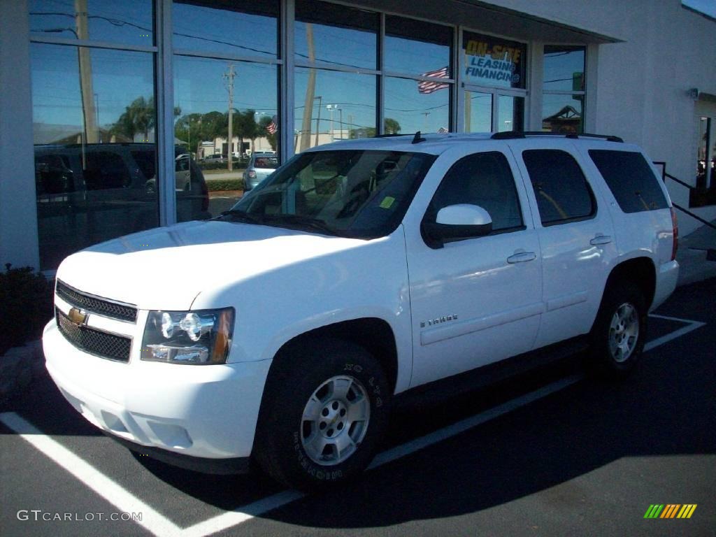 2007 Tahoe LT - Summit White / Light Cashmere/Ebony photo #1