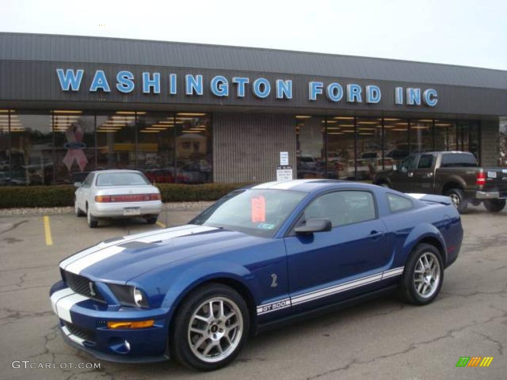 2007 Mustang Shelby GT500 Coupe - Vista Blue Metallic / Black Leather photo #1
