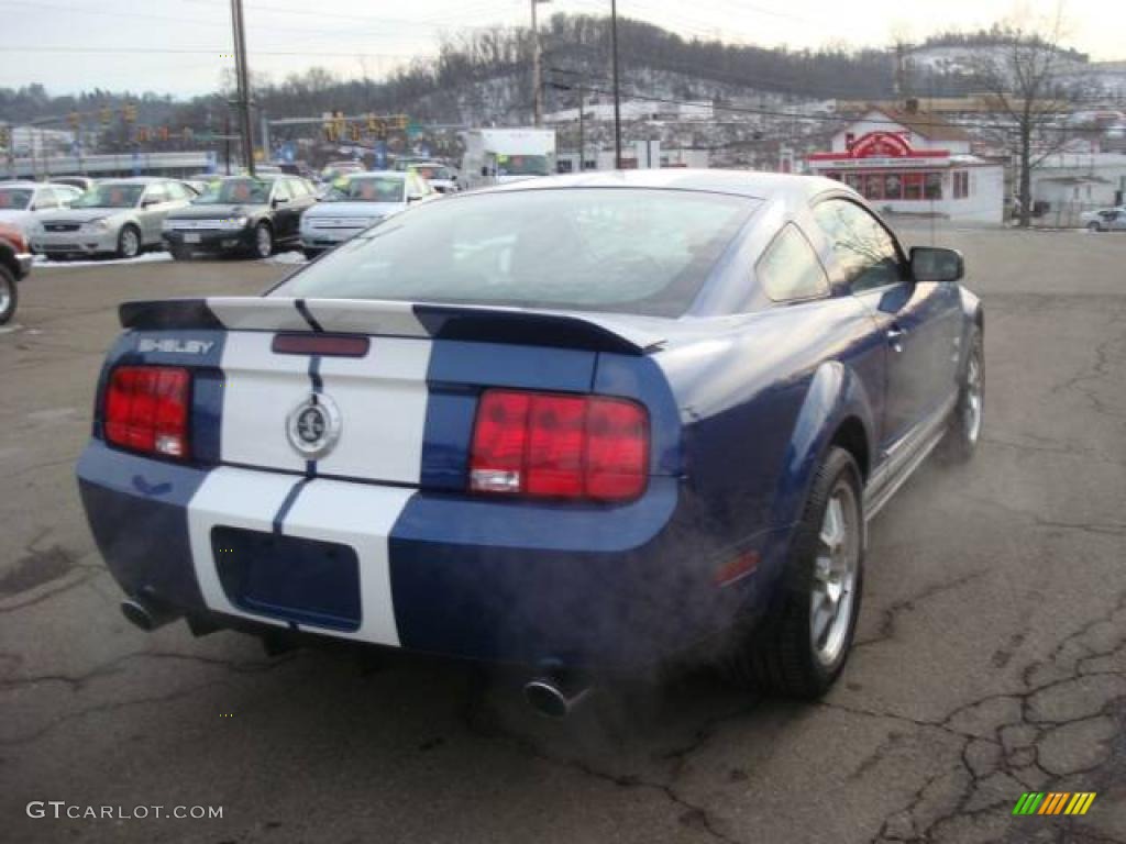 2007 Mustang Shelby GT500 Coupe - Vista Blue Metallic / Black Leather photo #4