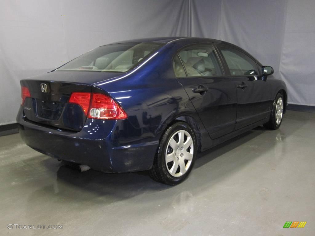 2007 Civic LX Sedan - Royal Blue Pearl / Gray photo #3