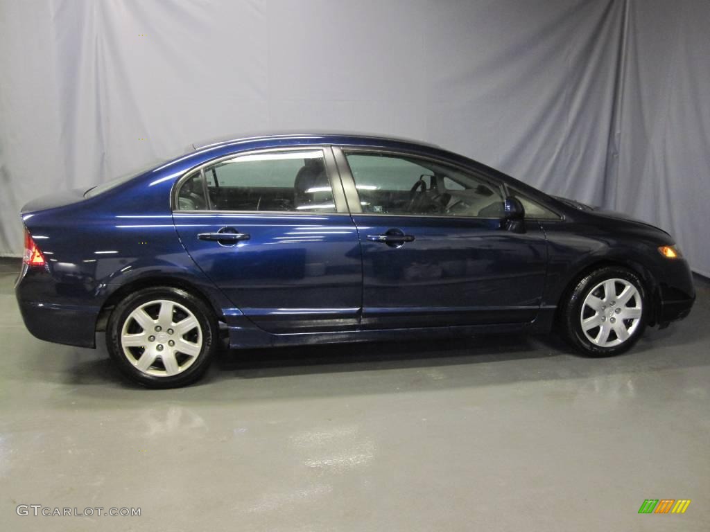 2007 Civic LX Sedan - Royal Blue Pearl / Gray photo #4