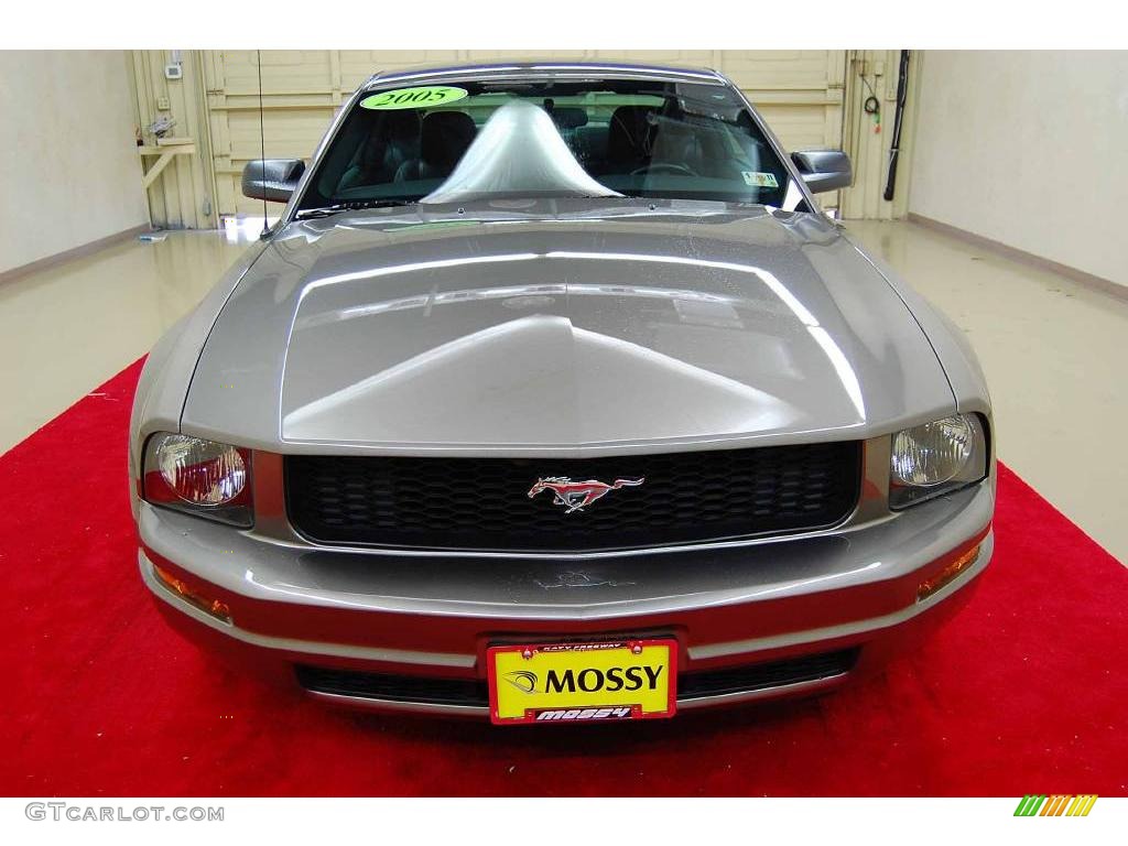2005 Mustang V6 Premium Coupe - Mineral Grey Metallic / Dark Charcoal photo #13