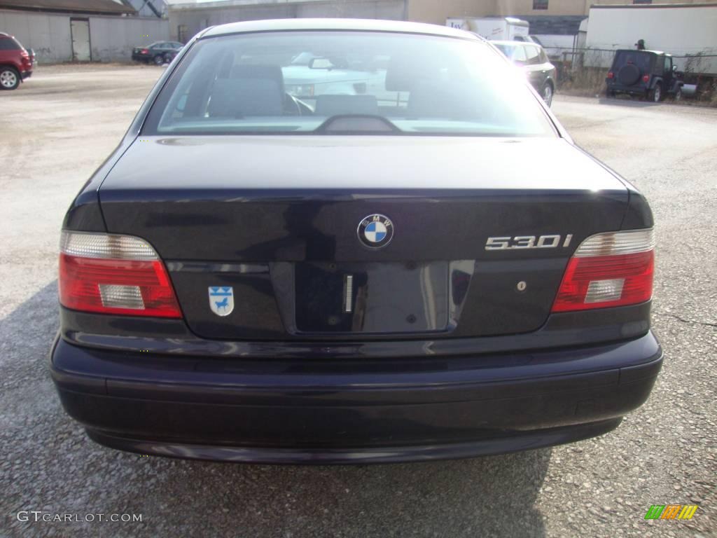 2001 5 Series 530i Sedan - Orient Blue Metallic / Grey photo #8