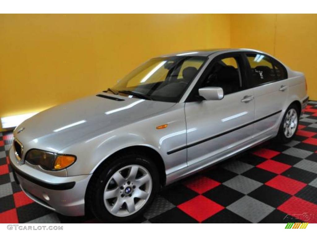 2002 3 Series 325i Sedan - Titanium Silver Metallic / Black photo #3