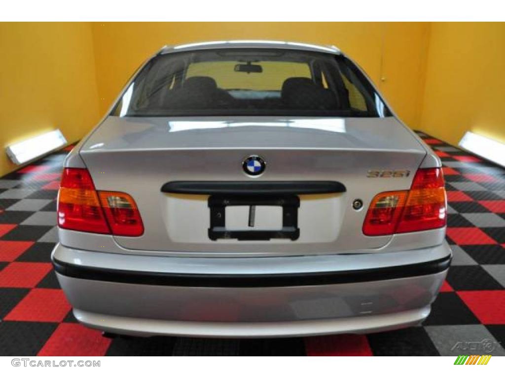 2002 3 Series 325i Sedan - Titanium Silver Metallic / Black photo #5