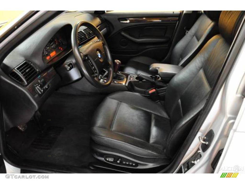2002 3 Series 325i Sedan - Titanium Silver Metallic / Black photo #8