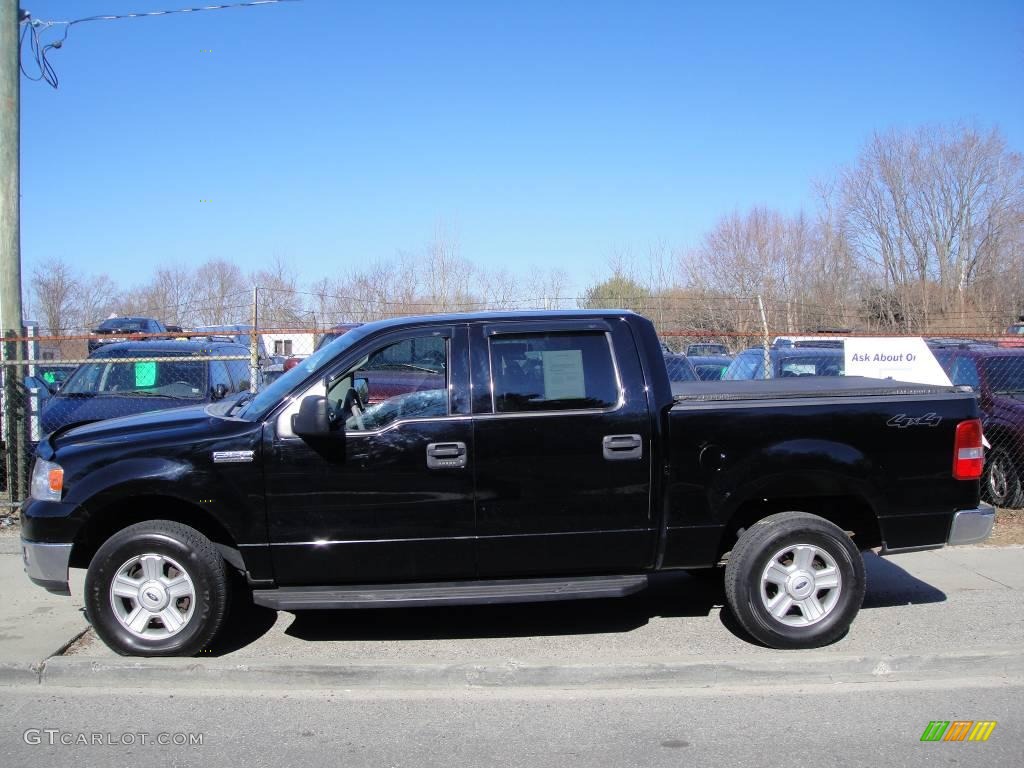 2004 F150 XLT SuperCrew 4x4 - Black / Dark Flint photo #3
