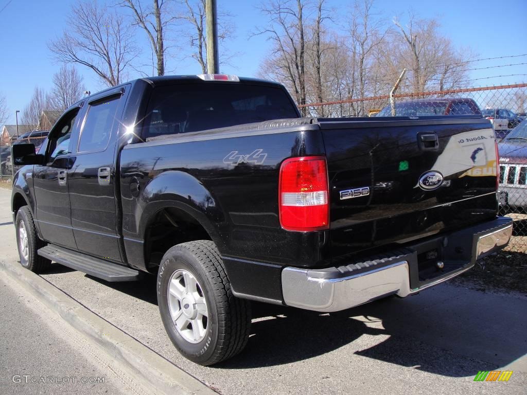 2004 F150 XLT SuperCrew 4x4 - Black / Dark Flint photo #4