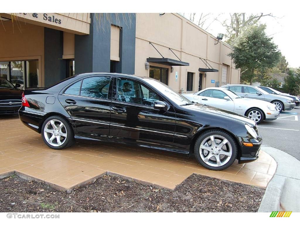 2007 C 230 Sport - Diamond Black Metallic / Black photo #1