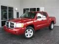 2007 Inferno Red Crystal Pearl Dodge Dakota SLT Quad Cab  photo #1