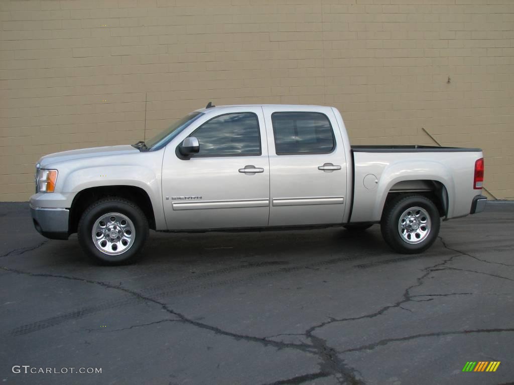 2008 Sierra 1500 SLE Crew Cab - Silver Birch Metallic / Light Titanium photo #1