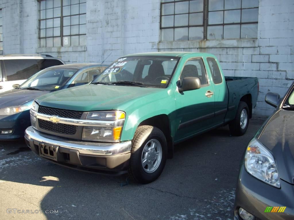 2007 Colorado Work Truck Extended Cab - Woodland Green / Medium Pewter photo #1