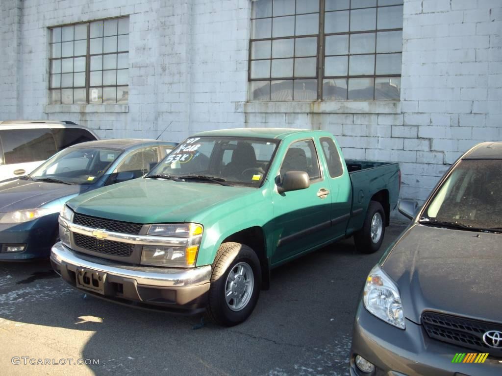 2007 Colorado Work Truck Extended Cab - Woodland Green / Medium Pewter photo #2