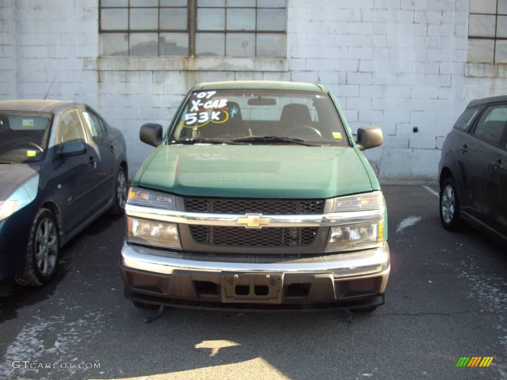 2007 Colorado Work Truck Extended Cab - Woodland Green / Medium Pewter photo #3