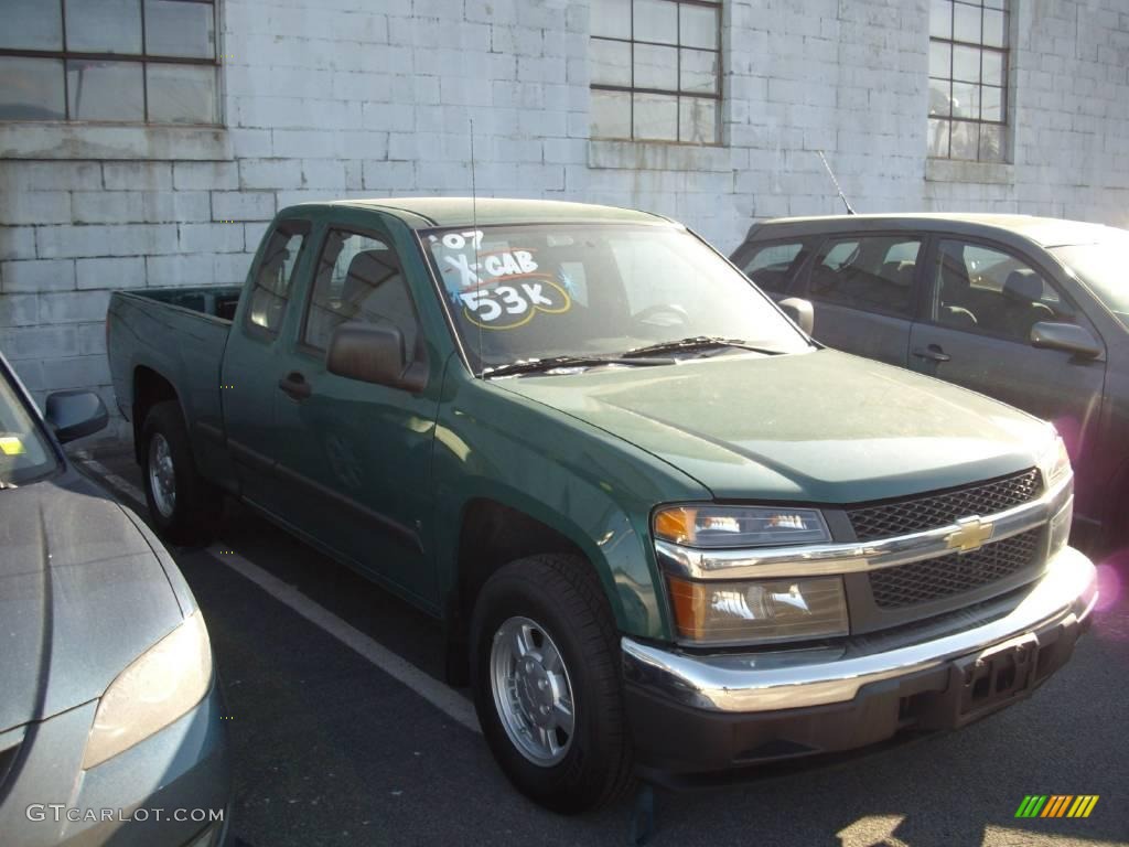 2007 Colorado Work Truck Extended Cab - Woodland Green / Medium Pewter photo #4