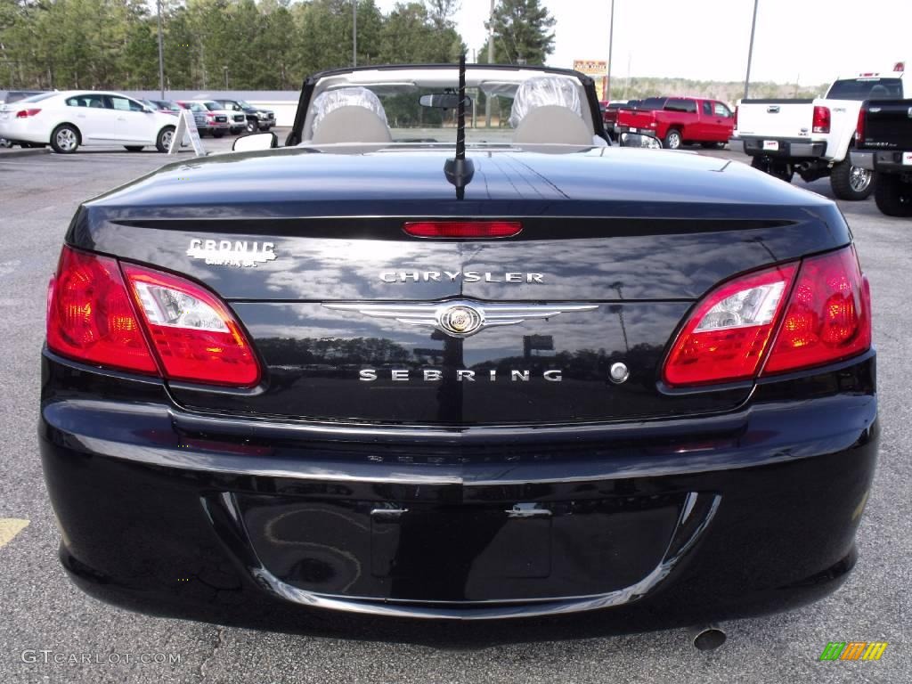 2010 Sebring LX Convertible - Brilliant Black Crystal Pearl / Dark Khaki/Light Graystone photo #7