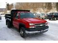 2005 Victory Red Chevrolet Silverado 3500 Regular Cab 4x4 Chassis  photo #13