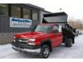 2005 Victory Red Chevrolet Silverado 3500 Regular Cab 4x4 Chassis  photo #14