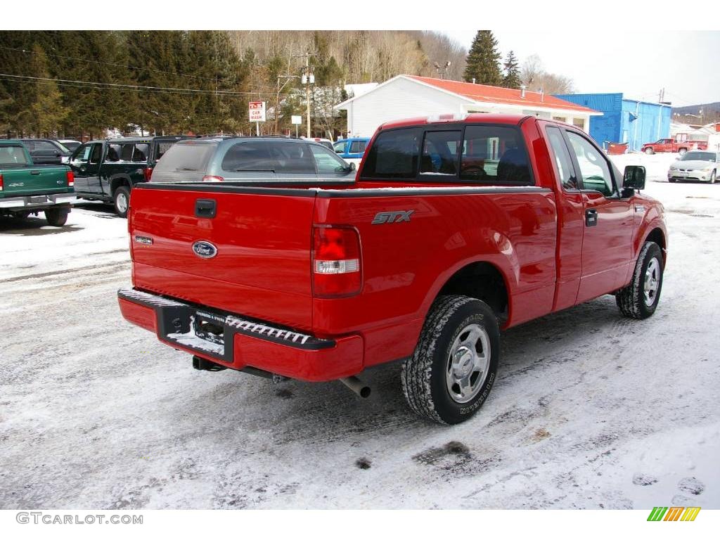2005 F150 STX Regular Cab - Bright Red / Medium Flint Grey photo #9