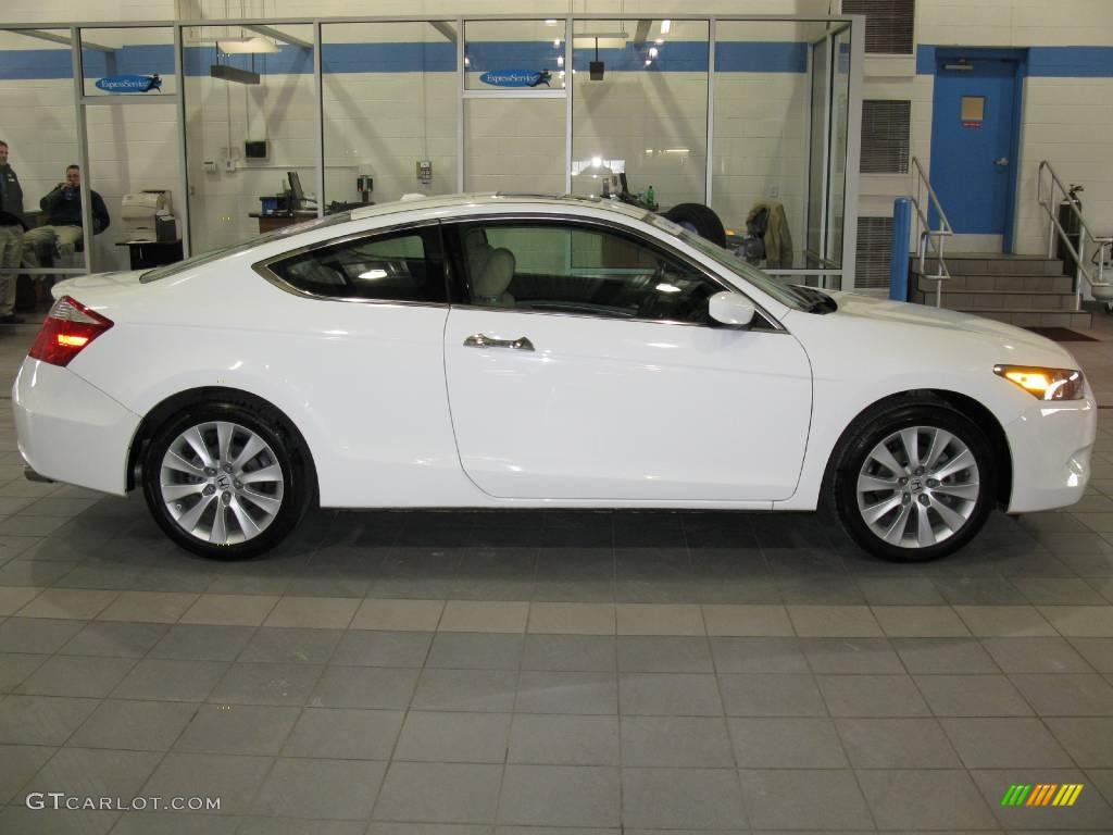 2009 Accord EX-L V6 Coupe - Taffeta White / Ivory photo #3