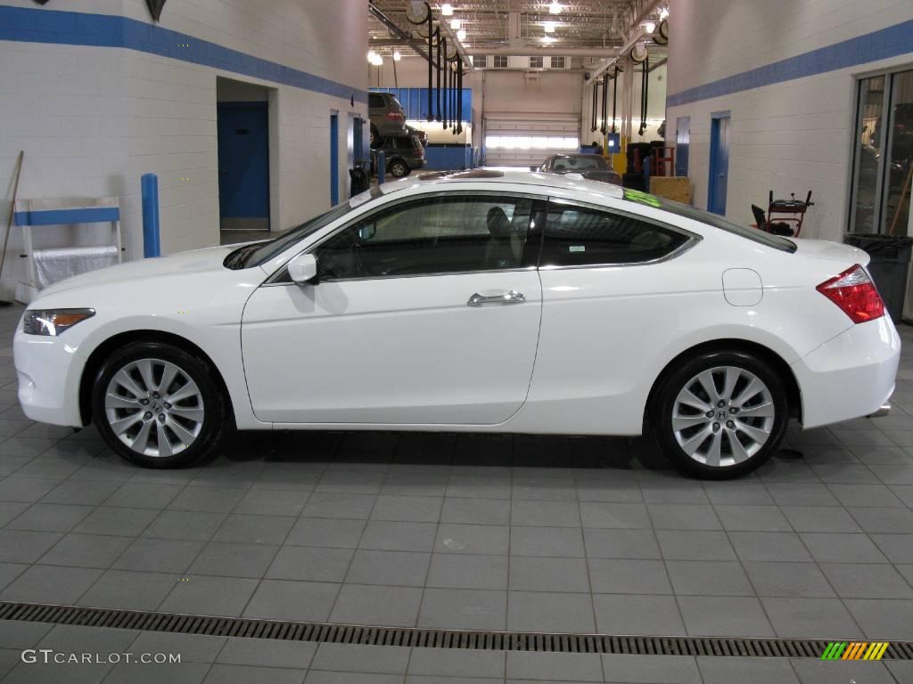 2009 Accord EX-L V6 Coupe - Taffeta White / Ivory photo #4