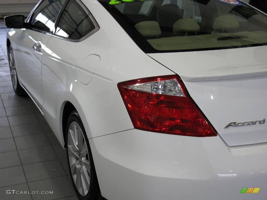 2009 Accord EX-L V6 Coupe - Taffeta White / Ivory photo #7