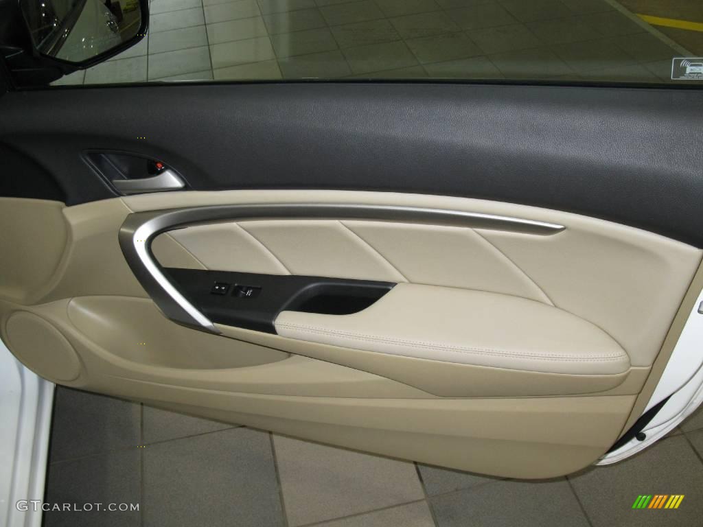 2009 Accord EX-L V6 Coupe - Taffeta White / Ivory photo #22