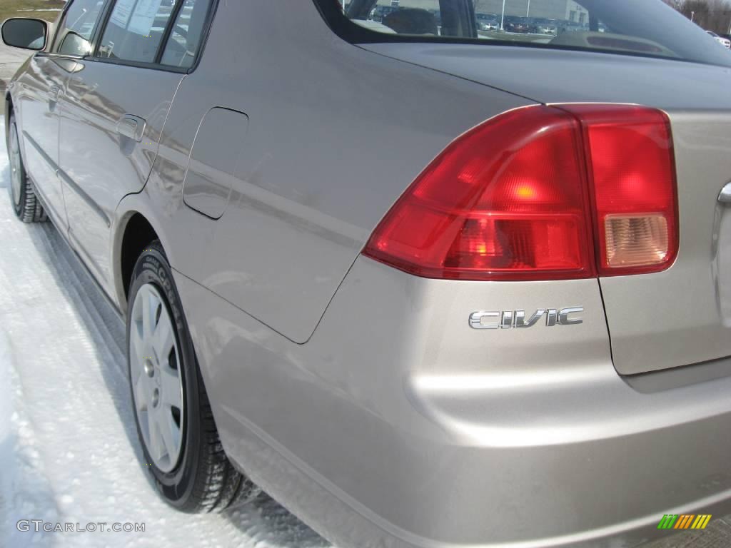 2001 Civic EX Sedan - Titanium Metallic / Beige photo #5