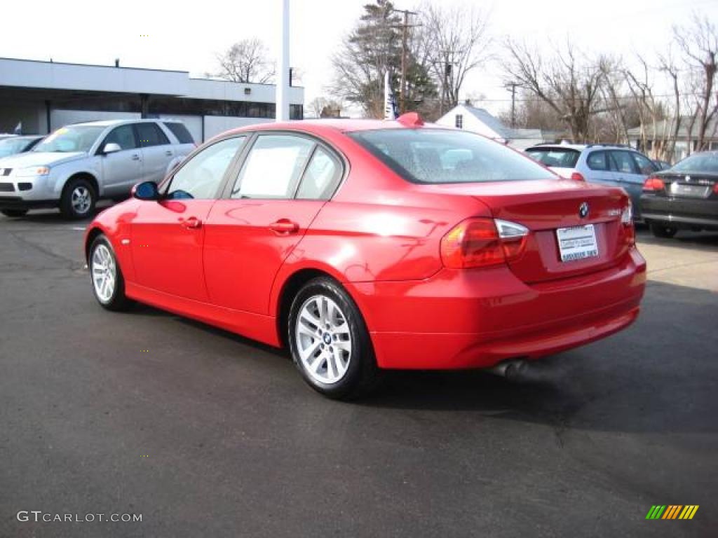 2007 3 Series 328i Sedan - Crimson Red / Black photo #3