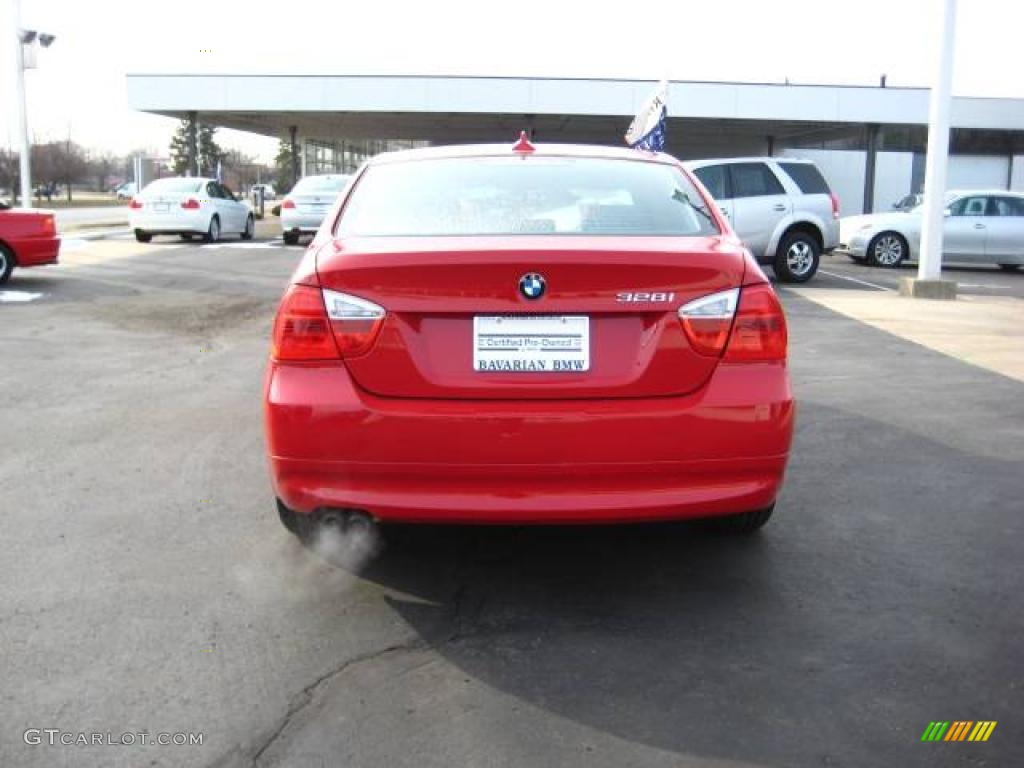 2007 3 Series 328i Sedan - Crimson Red / Black photo #4
