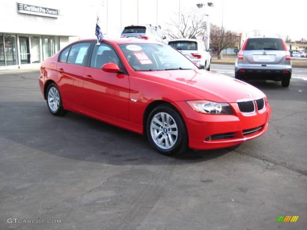 2007 3 Series 328i Sedan - Crimson Red / Black photo #7